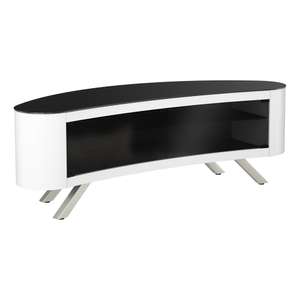 AVF Affinity Bay 1.5m Curved TV Stand (Gloss White)