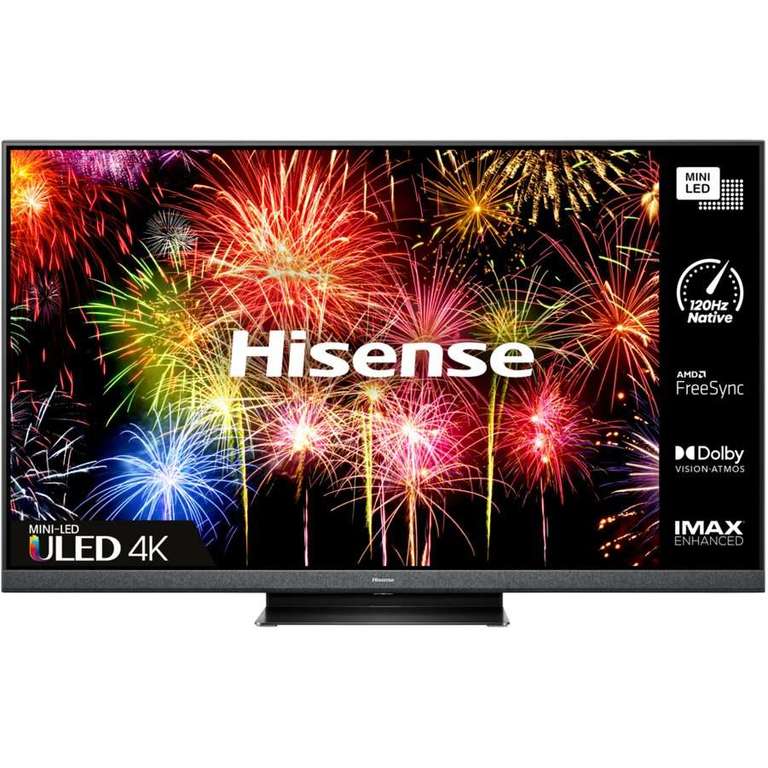 Hisense 65U8HQTUK 65 Inch Mini LED ULED 4K Ultra HD Smart TV 5 Year Warranty (membership required)