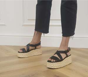 Margin Raffia Espadrille Flatforms £10 click and collect at Office Shoes