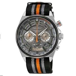 Seiko Urban Sports Men's Striped Fabric Strap Watch (with voucher at checkout)