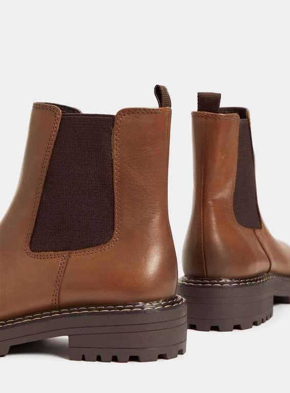 Tu Tan Leather Chelsea Boots - Size 6 - £13.50 - Free Click and Collect in Sainsbury's @ Tu Clothing