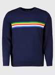 Navy Rainbow Stripe Jumper - £9 + Free Click & Collect - @ Tu Clothing