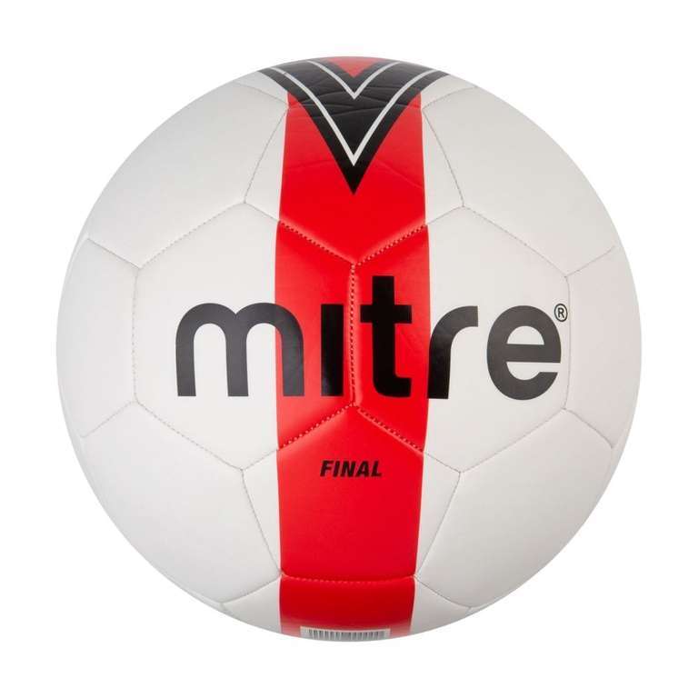 Mitre Unisex's Final Recreational Football (white/red/black or yellow/lime/black) size 4 - £5.25 each @ Amazon