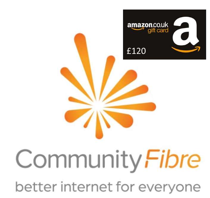 920Mbps broadband + £120 Gift Card + £66 TCB - £27pm /12m + £14.95 setup - £338.95 (£12.75pm Effective / London Only) @ TCB /Community Fibre