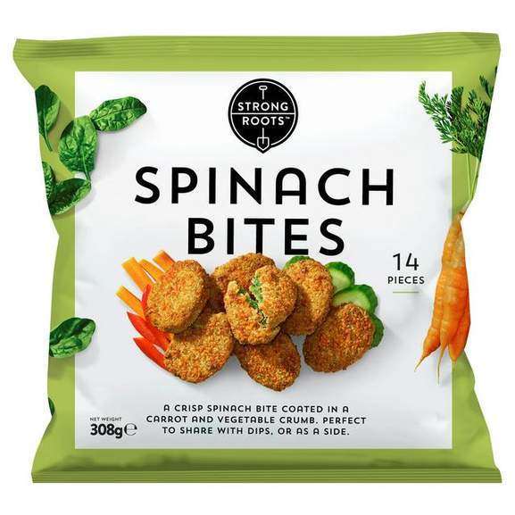 Strong Roots Cauliflower Hashbrowns 375G / Spinach Bites 308G
