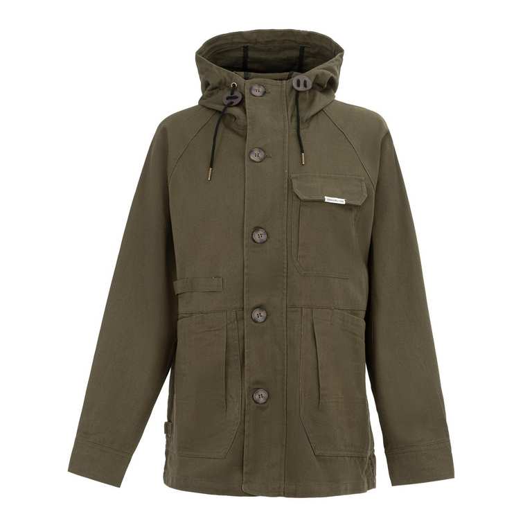 SoulCal Women's Soul Cotton Hooded Button Long Sleeve Parka Sizes 10 & 12