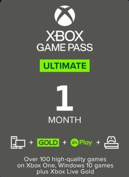 1 Month Xbox Game Pass Ultimate Xbox One / PC (EU) (Non - Stackable) £2.49 @ CDKeys