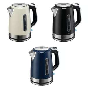 LOGIK Stainless Steel 3000W 1.7L Kettle (Cream / Black / Blue) - Free Click & Collect