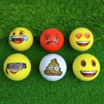 Emoji Official Novelty Fun Golf Balls - Pack of 6 now £5 with Free click and collect @ Argos
