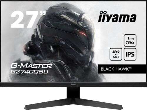 Iiyama Black Hawk G-MASTER G2740QSU 27" QHD (2560 x 1440) Gaming Monitor - IPS, 75Hz, 1ms £154.70 @ ebay cclcomputers (UK Mainland)