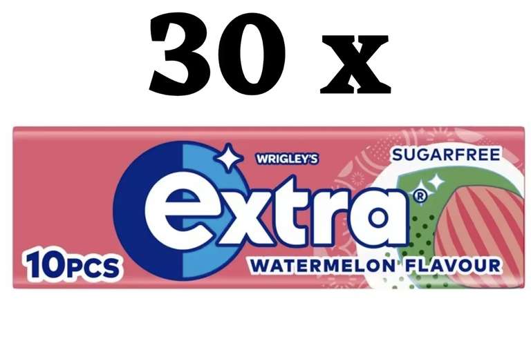 Extra Watermelon Chewing Gum - Pack Of 30 - J&M Bargains Limited