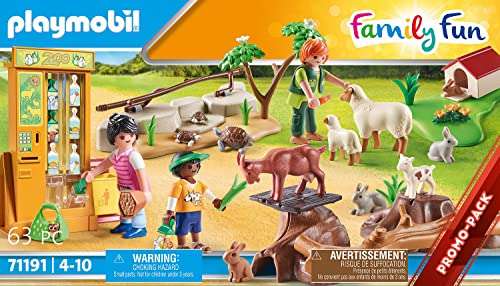 Playmobil 71191 Family Fun Petting Zoo, playset with animals, rabbit hutch, a picnic and visitors - £7 @ Amazon