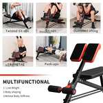 HOMCOM Multifunction Dumbbell Weight Bench, 7-Level Adjustable Hyper Sit-up Bench, Indoor Fitness Weights Work Out Stand £22.99 @ Amazon