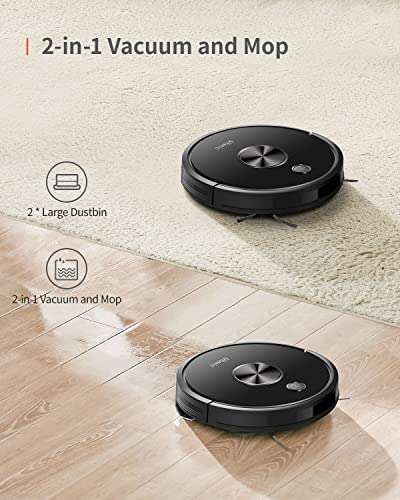 Ultenic D5s Pro Robot Vacuum Cleaner with Mop, 3000Pa Suction, Ultra Carpet Boost Technology, Wi-Fi/Alexa/App Control £169.99 @ Amazon