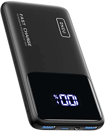 INIU Power Bank, 22.5W Fast Charging 10500mAh Portable Charger, External Battery PD3.0 QC4.0 - £12.64 With Voucher @ Amazon