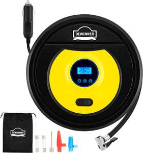 DEWINNER Tyre Inflator 12V Portable Air Compressor Pump LCD Display 150PSI - £14.99 with voucher Sold by VANBOX & Fulfilled by Amazon