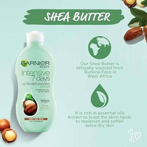 Garnier Intensive 7 Days Shea Butter Body Lotion Dry Skin, with glycerin - 400 ml (£2.41 - £2.70 with S&S)