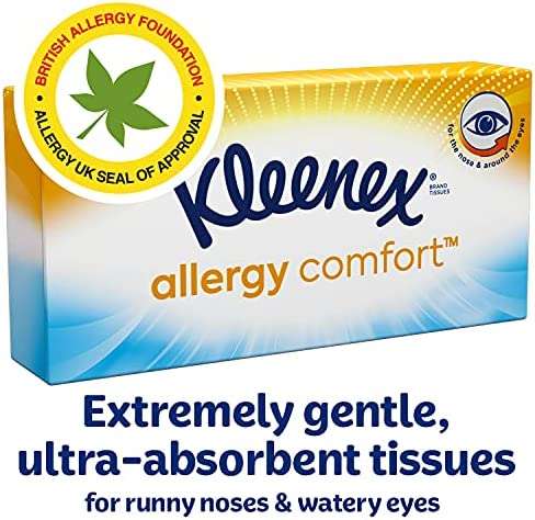Kleenex Allergy Comfort Tissues - 56 Count, Pack of 12 Tissue Boxes - £15.30 (£1.28/box) or £13.77 S&S (£1.15/box) @ Amazon