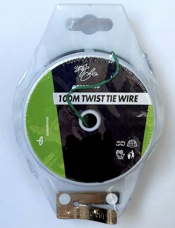Toolzone 100m Green Garden Twist Tie Support Wire - Day2Day Business Group FBA