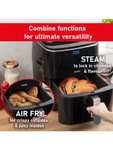 Tefal FW201 Easy Fry 3in1 Digital Air Fryer, Grill & Steamer, 6.2L, Black