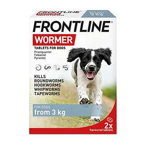 FRONTLINE WORMER - Worming Tablets for Dogs - 2 Tablets - £5.58/£4.34 with S&S