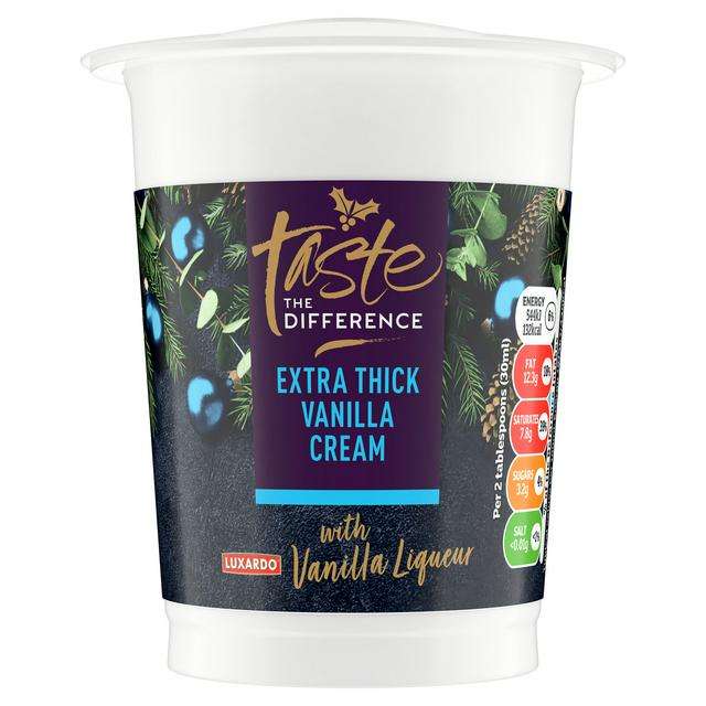 Sainsbury Taste The Difference Vanilla Liquor Thick Cream 250ml - Burpham