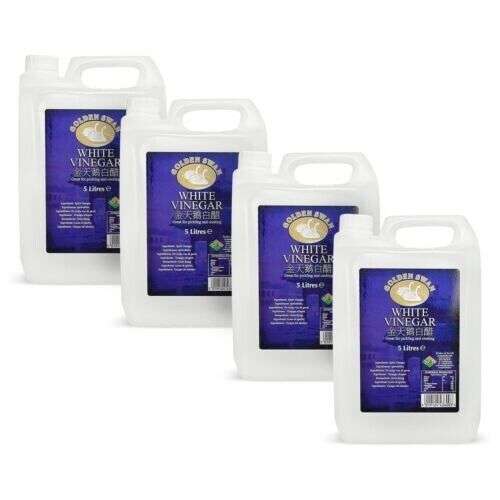 4Pack Golden Swan White Vinegar 5L for £13.12, Ideal for Cooking