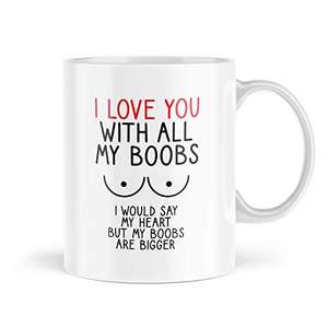 Funny Love Mug - I Love You with All My Boobs £4.48 Amazon