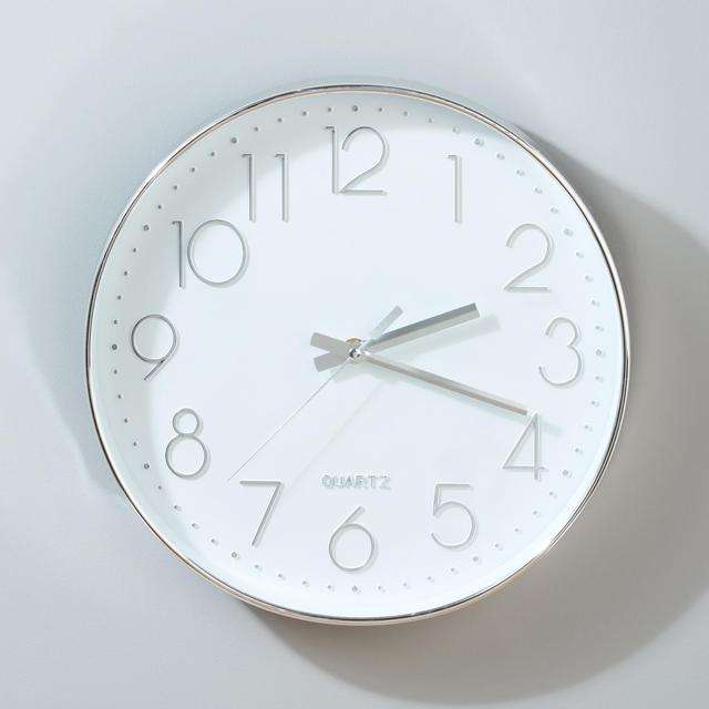 Morrisons Silver & White Wall Clock - £3.50 @ Morrisons