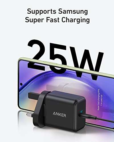 Anker USB C Wall Charger, 312 Charger (25W), Super Fast PD Charger - £11.99 - Sold by Anker Direct UK / Fulfilled by Amazon