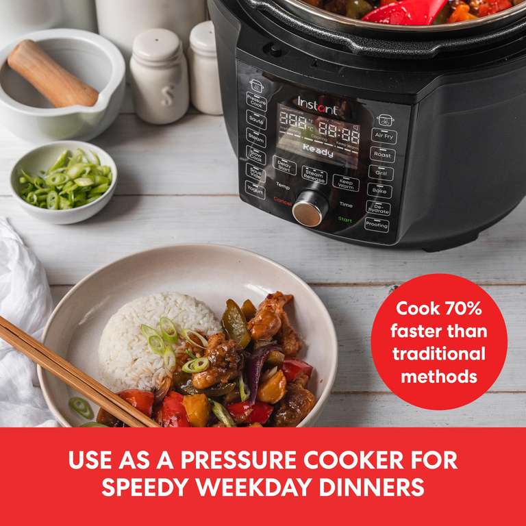 Instant Pot Duo Crisp with Ultimate Lid Air Fryer + Multi-Cooker, Pressure Cooker, Slow Cooker 1500W, 6.2L