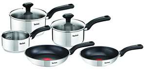 Tefal 5 Piece, Comfort Max, Stainless Steel, Pots and Pans, Induction Set, Silver