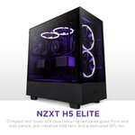 NZXT H5 Elite - CC-H51EB-01 - ATX Mid Tower PC Case - Front I/O USB Type-C Port - £74.99 @ Amazon