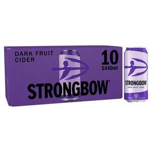 Strongbow Dark Fruit Cider Cans 10 x 440ml £9 Nectar Price @ Sainsbury's