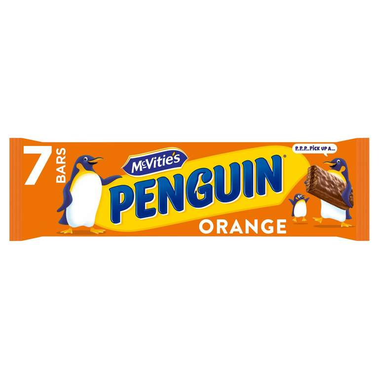 Mcvitie's Penguin Orange / Mint Chocolate Biscuit Bars 7 Pack (Nectar Price)