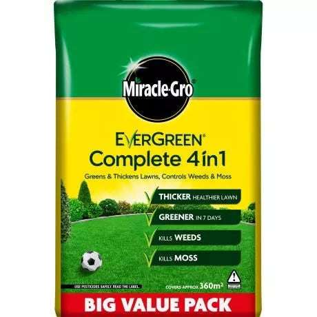 Miracle-Gro Complete 4 In 1 Lawn Food 360m2 down to £22.99 delivered @ Ample store