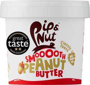 Pip & Nut - Smooth Peanut Butter (1kg) | Natural Nut Butter £5 / £4.75 Subscribe and Save @ Amazon