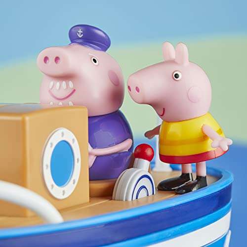 Peppa Pig Grandpa Pig’s Cabin Boat Preschool Toy: 1 Figure, Removable Deck, Rolling Wheels £11 @ Amazon