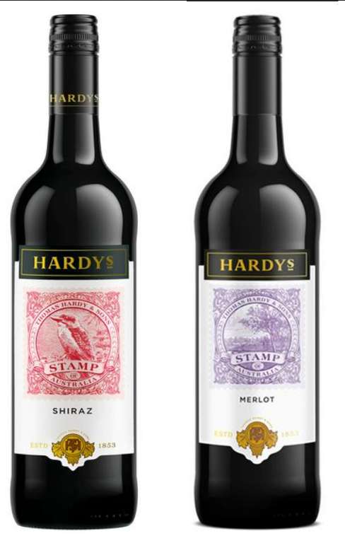 Hardys Stamp Merlot / Shiraz, 13.5% - (2021) 75cl £3 Each Instore @ Sainsbury's Derby