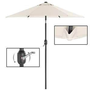 SONGMICS 2.1m Tiltable Garden Parasol Umbrella - Beige - Sold By SONGMICS HOME UK / FBA