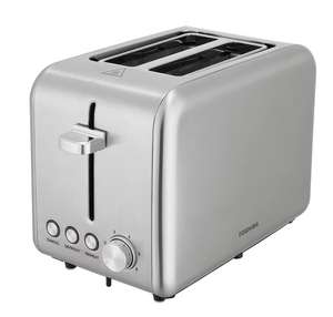 Toshiba GST501G-20 Stainless Steel 2 Slice Toaster - Steel £12.50 (free Click & Collect) @ Asda