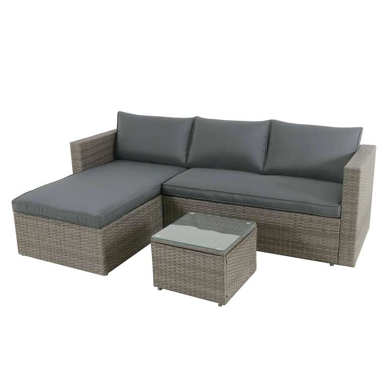 Alexandria Rattan Garden Corner Sofa Set - £265.50 Using Click & Collect / £278 Delivered With 10% Newsletter Code on 1st Orders @ Homebase