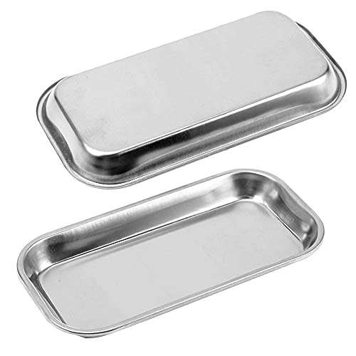 Dental Plate Stainless Steel Medical Instrument Rectangular Tray - £7.88 with voucher, Dispatched By Amazon, Sold By Ommuuy