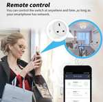 16A Smart Plug - Tuya WIFI Timing Socket UK Plug Outlet Smart Home Power Outlet Power Monitor Work with Alexa Socket sold by sixwgh