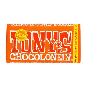 Tony's Chocolonely Milk Caramel Sea Salt £1.68 each, min order 2 - £3.36 + £6.99 Delivery @ Amazon / Dispatches and Sold by UK BRANDS
