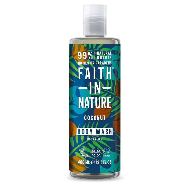 Faith In Nature Natural Coconut Body Wash, Hydrating, Vegan and Cruelty Free (£3.61 S&S)