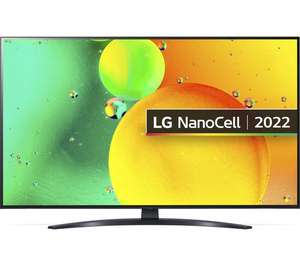 LG 50 Inch 50NANO766QA Smart 4K UHD HDR NanoCell Freeview TV (65" 65NANO766QA for £546.94 delivered)- w/code Free C&C