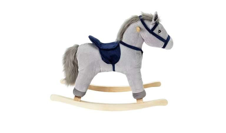 Chad Valley Grey and Blue Cord Rocking Horse - Free Click and Collect - £17.50 @ Argos