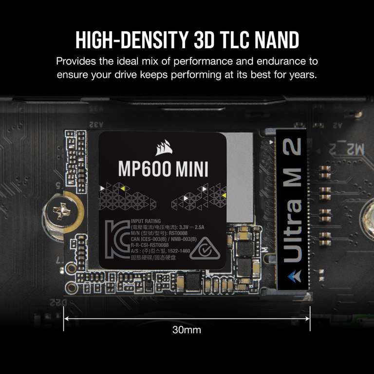 1TB Corsair MP600 MINI M.2 (22x30) PCIe Gen 4 NVMe SSD (works with Steam Deck/ROG Ally)