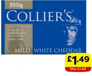 Colliers Mild White Cheddar 350g